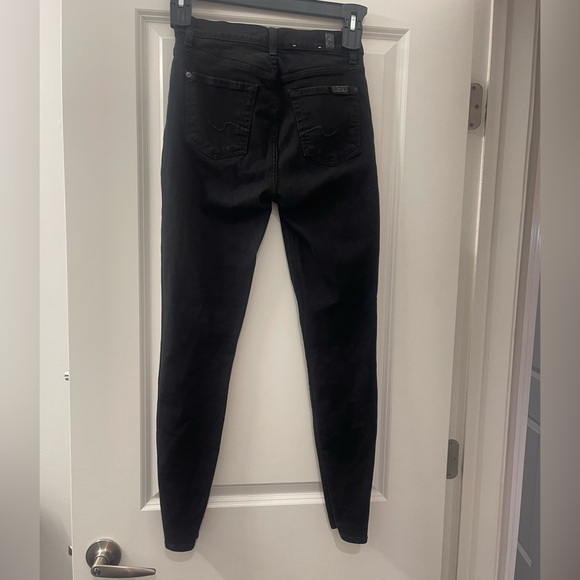 7 For All Mankind Black Skinny Jeans with Tapered Legs - Picture 5 of 5